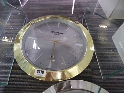 Lot 2118 - Dealers clock in grey and gold