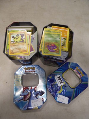 Lot 2078 - 2 tins of Pokemon trading cards