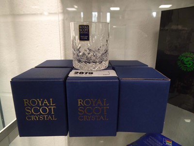Lot 2079 - Boxed Royal Scot Crystal glasses