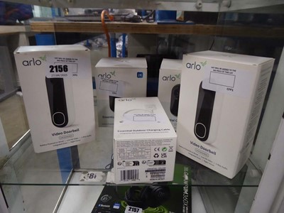 Lot 2156 - Set of Arlo to include two video doorbells,...