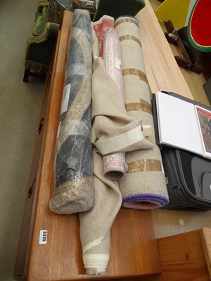 Lot 5334 - 3 multicoloured mats and roll of floral...
