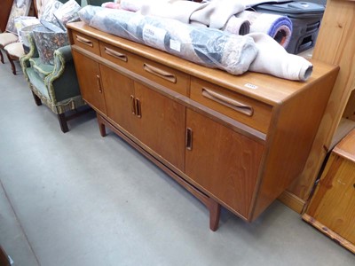 Lot 5335 - Teak 3 drawer sideboard with doors under