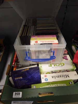 Lot 2172 - 2 boxes of DVD's and CD's