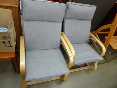 Lot 5275 - Pair of bentwood Ikea armchairs