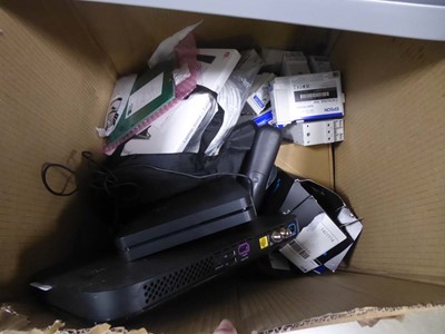 Lot 2186 - Box of various items inc. routers, ink...