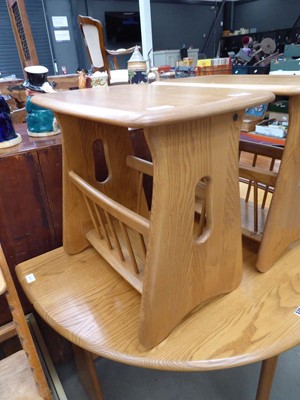 Lot 5278 - Ercol style seat with magazine rack under