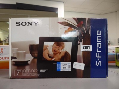 Lot 2191 - Boxed Sony S-Frame digital photo frame