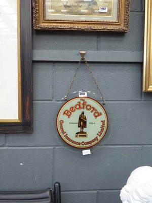 Lot 5403 - Glass Bedford Insurance Company sign
