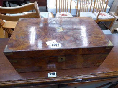 Lot 5284 - Victorian walnut writing slope