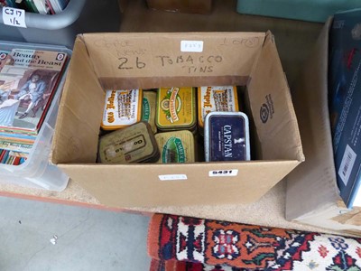 Lot 5431 - Box containing tobacco tins