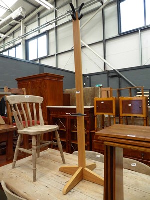 Lot 5300 - Beech finish coat rack