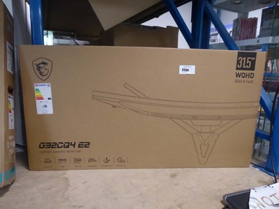 Lot 2234 - MSI G32CQ4E2 31.5" curved gaming monitor, boxed