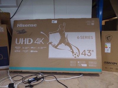 Lot 2235 - HiSense 43" UHD 4K 6 series TV model: 43E6NTUK,...