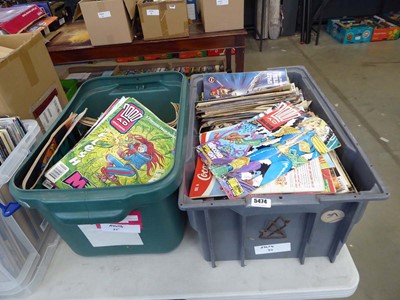 Lot 5474 - Two boxes containing 2000AD Judge Dredd and...