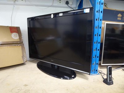 Lot 2240 - Neon 37" wide screen LCD TV with DVD and DVB,...