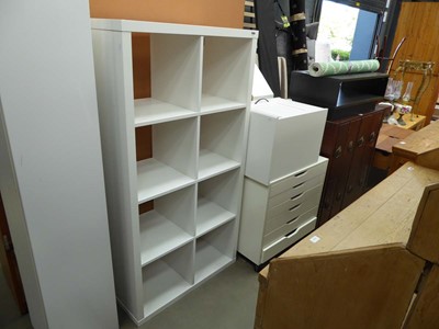Lot 5355 - Ikea open shelving unit and chest of 6 drawers...