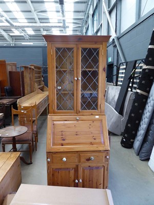 Lot 5363 - Modern pine bureau bookcase