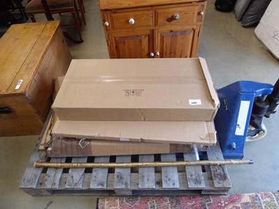 Lot 5366 - Pallet of furniture parts and walking stick