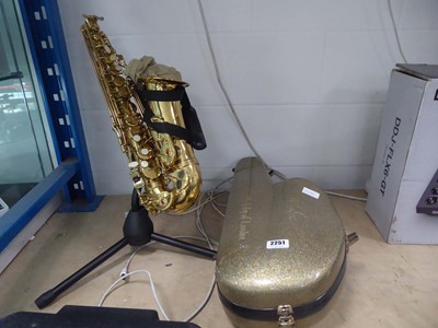 Lot 2251 - Berkeley saxophone along with stand and hard case