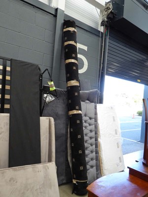 Lot 5376 - Black carpet with geometric square pattern