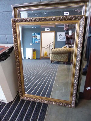 Lot 5385 - Rectangular bevelled mirror in gilt frame