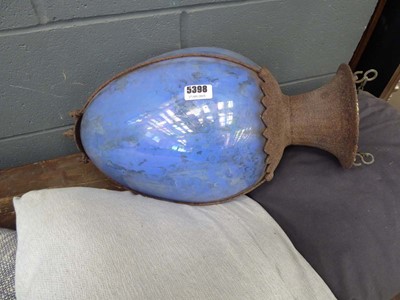 Lot 5398 - Blue glazed vase