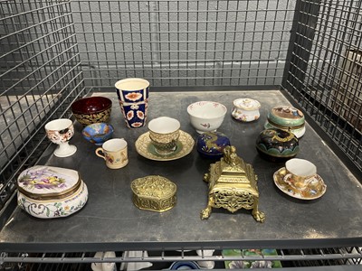 Lot 5487 - Two boxes containing Staffordshire figures...