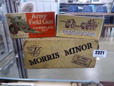 Lot 2321 - V models electric Morris Minor, boxed,...