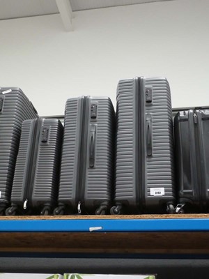 Lot 3192 - 3 piece hard shelled The Rock suitcase set