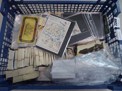 Lot 2346 - Box containing various stamps, tea cards,...
