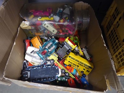 Lot 2372 - Box containing diecast vehicles