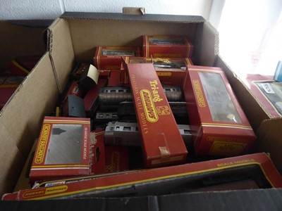 Lot 2387 - Box containing Tri-Ang and Hornby carriages etc.