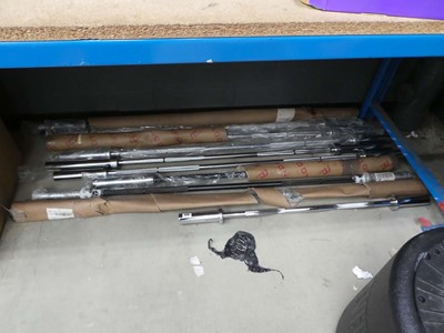 Lot 3281 - Quantity of various size Olympic weight bars...