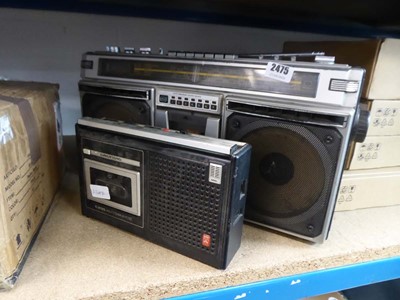 Lot 2475 - Grundig portable cassette player along with a...