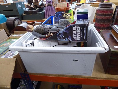 Lot 5506 - Box of Star Wars, Corgi and other figures