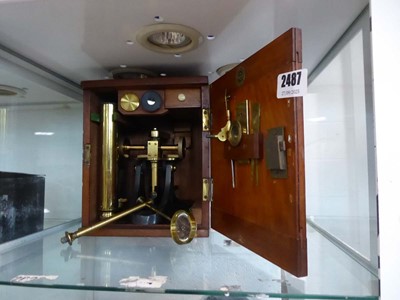 Lot 2487 - Boxed Dolland & Co optical microscope
