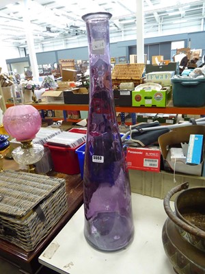 Lot 5553 - Large purple coloured glass vase