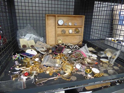 Lot 5580 - Cage of small quantity of coinage, wrist...