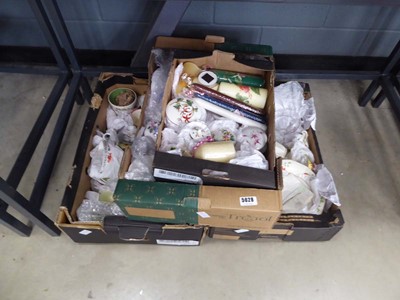 Lot 5628 - 4 boxes containing fuchsia patterned crockery...