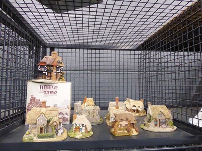 Lot 5631 - Cage containing Lilliput Lane cottages