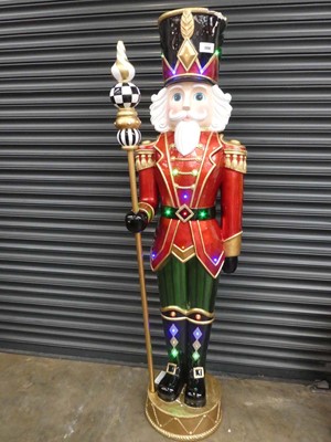 Lot 1.8m nutcracker with music and 25 LED lights