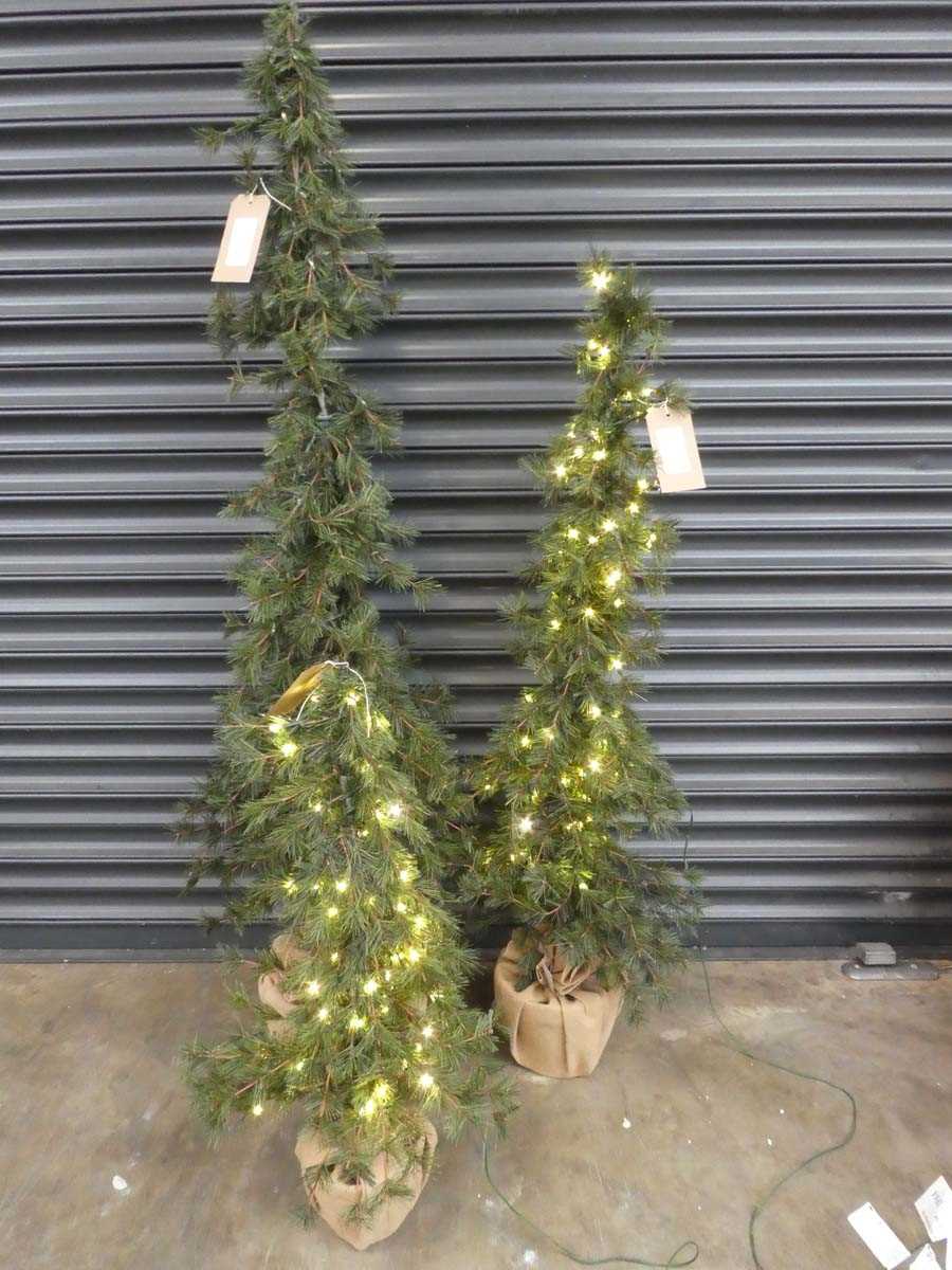 Lot Unboxed set of 3 alpine trees with LED lights...
