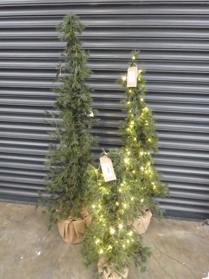 Lot Unboxed set of 3 alpine trees with LED lights...