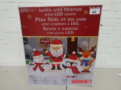 Lot Boxed outdoor light-up set of Santa & Friends...