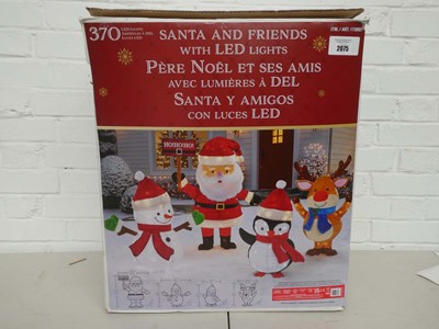 Lot Boxed outdoor light-up set of Santa & Friends...