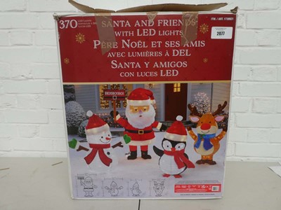 Lot Boxed outdoor light-up set of Santa & Friends...
