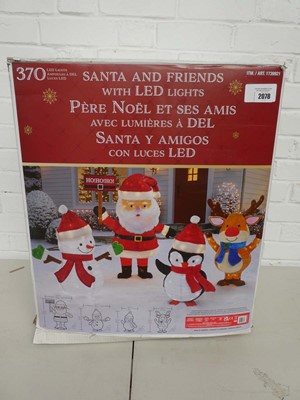 Lot Boxed outdoor light-up set of Santa & Friends...