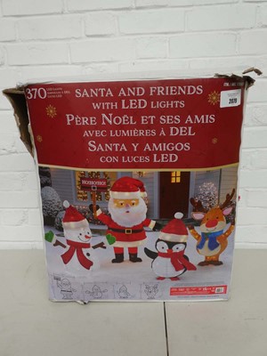 Lot Boxed outdoor light-up set of Santa & Friends...
