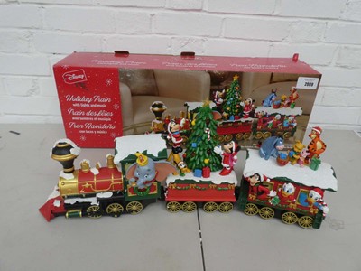 Lot Disney holiday train with lights and music