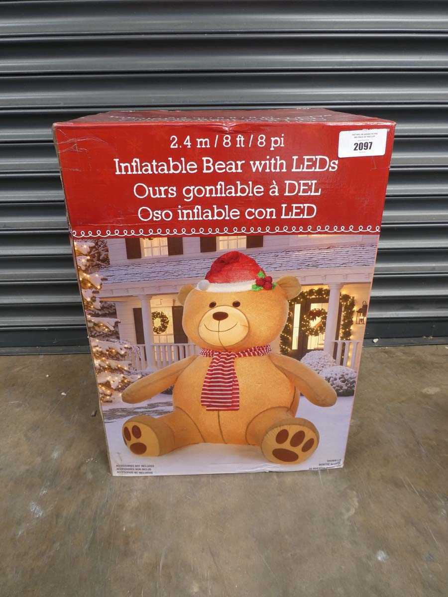 Lot Boxed 8' outdoor inflatable bear with...